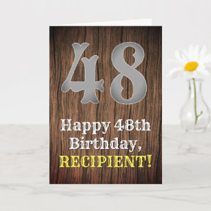48. Geburtstag: Inspirierter Country Western Look, Karte