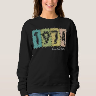 48. Geburtstag Ladys Mens 48 Jahre 1974 4 Sweatshirt
