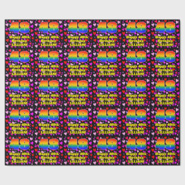 48. Geburtstag: Loving Hearts Pattern, Regenbogen  Geschenkpapier