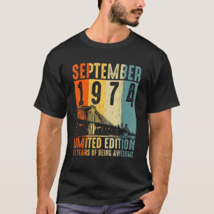 48. Geburtstag Vintag im September 1974 48 Jahre a T-Shirt