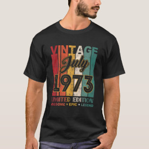 48 Geburtstag Vintag Juli 1973 Phantastische Episc T-Shirt