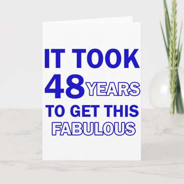 48 Geburtstagsdesign Karte (Vorderseite)