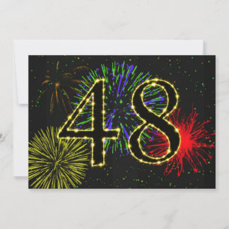 48. Geburtstagsparty Einladung