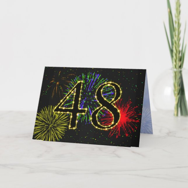 48. Geburtstagsparty Einladung (Vorderseite)
