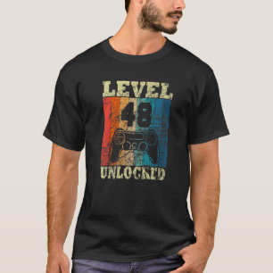 48. Geburtstagsstufe Vintag für Gamer T-Shirt