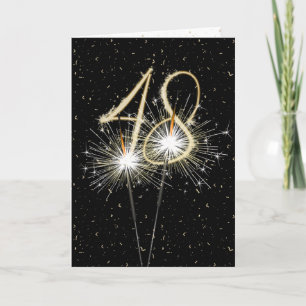 48. Hochzeitstag Sparkler Karte