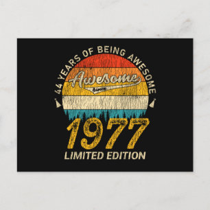 48 Jahre Alt 1977 Retro Awesome 48. Geburtstagsges Postkarte