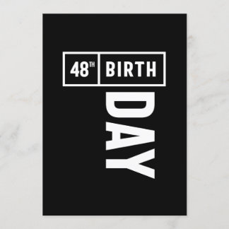 48 Jahre alt - 48. Geburtstag Funny Gift Einladung
