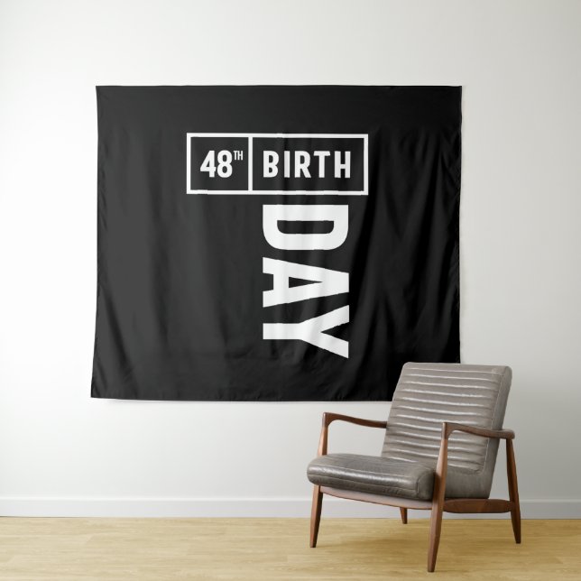 48 Jahre alt - 48. Geburtstag Funny Gift Wandteppich (Beispiel (Horizontal))