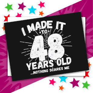 48 Jahre alt Sarcastic Meme Funny 48. Geburtstag Postkarte