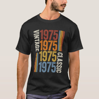 48 Jahre alt Vintag 1975 48. Geburtstagsdekoration T-Shirt