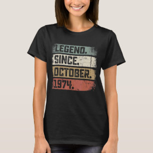 48 Jahre alte Legende seit Oktober 1974 48. Geburt T-Shirt
