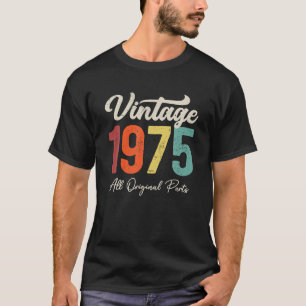 48 Jahre Vintag 1975 48. Geburtstagsdekoration T-Shirt