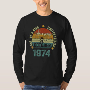 48 Jahre Vintag Phantastisch seit Oktober 1974 48 T-Shirt