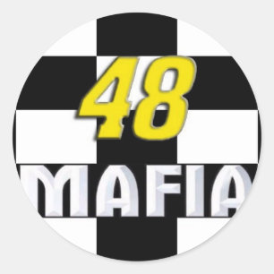 48 Mafia-Aufkleber Runder Aufkleber