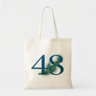 48 Pfauenfeder Geburtstag Jubiläum Elegant Tragetasche