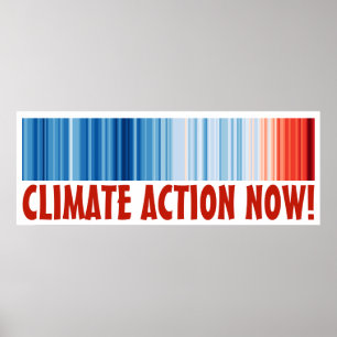 48"x18" Global Warming Climate Change Action JETZT Poster