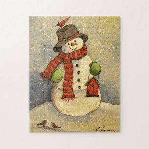 4905 Snowman & Birdhouse Weihnachten Puzzle