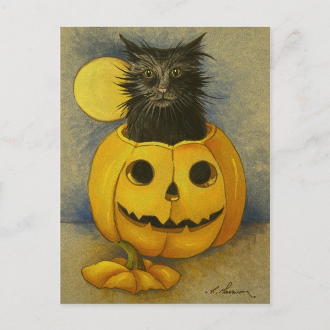 4919 Black Magic Kitty Postcard Postkarte (Vorderseite)