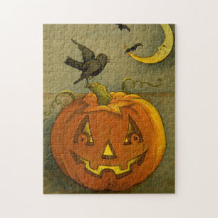 4923 Jack-o'-Lantern, Crows & Moon Puzzle