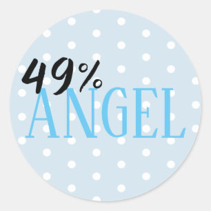 49 % Engel - anpassbar Runder Aufkleber