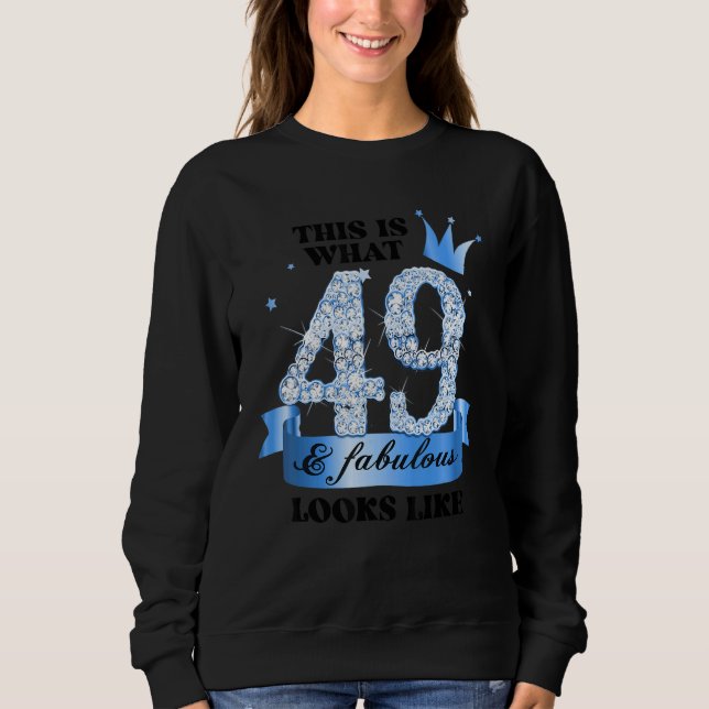 49 & Fabulous I Blue White Party Group Candid Phot Sweatshirt (Vorderseite)