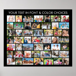 49 Foto-Collage mit verschiedenen Formen personali Poster
