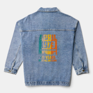49. Geburtstag 49 Jahre großartig seit April 1973 Jeansjacke