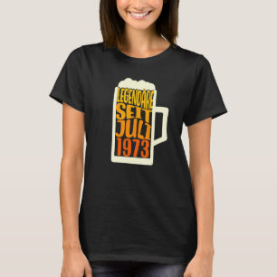 49. Geburtstag Bierleder seit Juli 1973 T-Shirt