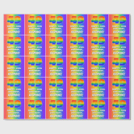 49. Geburtstag: Farbenfroh, Fun Rainbow Pattern # Geschenkpapier