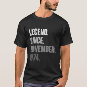 49. Geburtstag Funny 49 Year Old November 1974 Vin T-Shirt