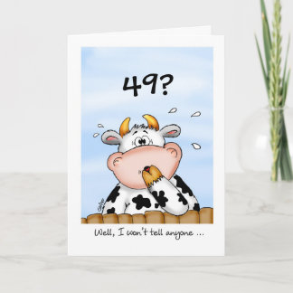 49. Geburtstag - Humorose Karte mit überraschter K