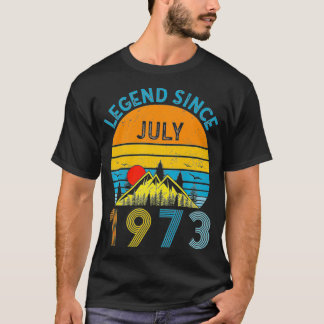 49. Geburtstag Legende seit Juli 1973 Vintage 49 J T-Shirt