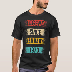 49. Geburtstag Retro Vintag Legend seit Januar T-Shirt