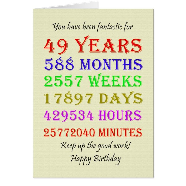 49. Geburtstagsfeiertage (Vorne)