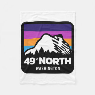 49 Grad North Washington Snowboarden Ski Fa. Fleecedecke