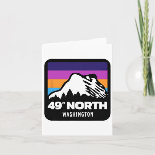 49 Grad North Washington Snowboarden Ski Fa. Karte