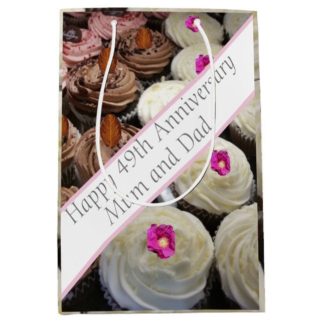 49. Hochzeitstag Mittlere Geschenktüte (Vorderseite)