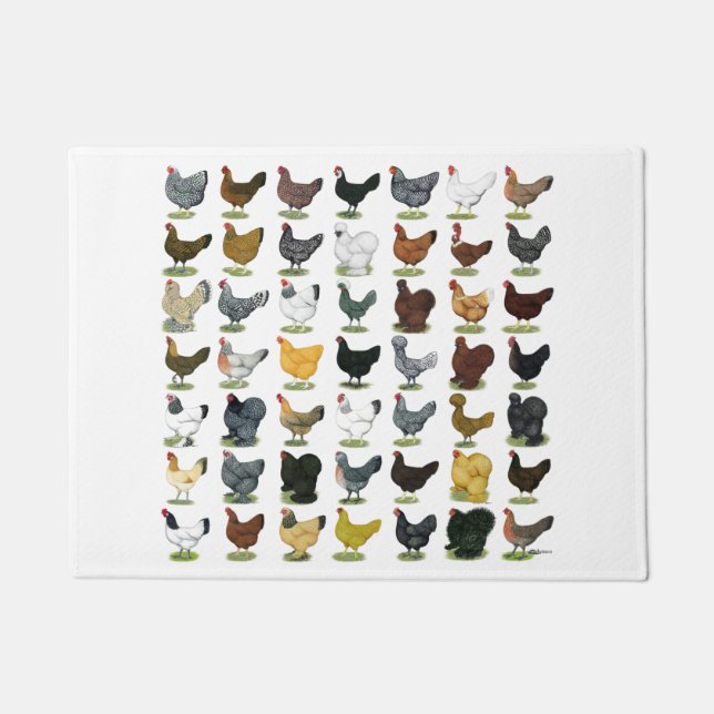 49 Huhn-Hennen Fußmatte (Vorderseite)
