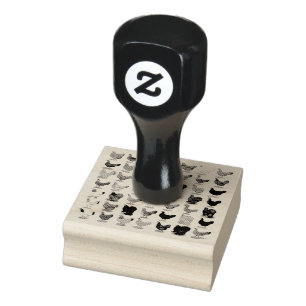 49 Huhn-Hennen Gummistempel