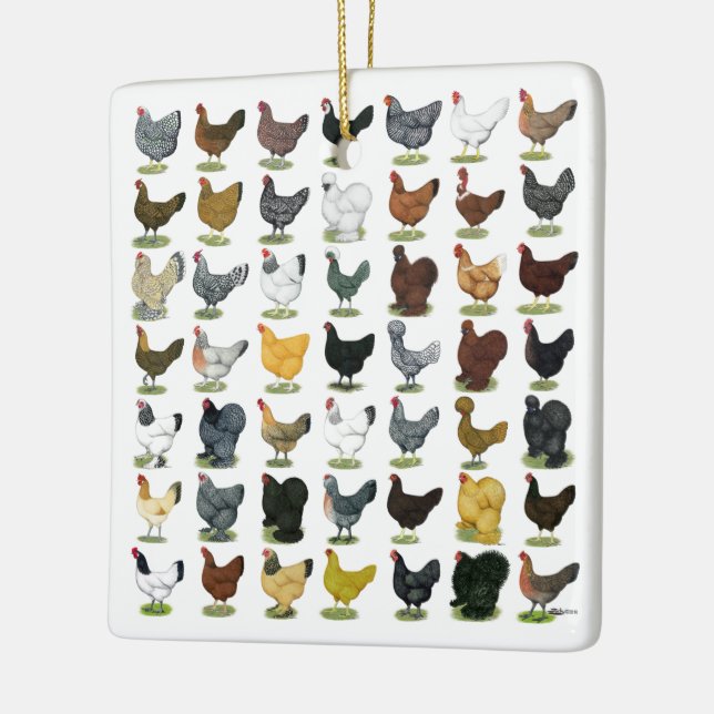 49 Huhn-Hennen Keramikornament (Links)