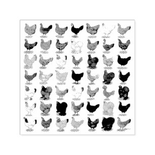 49 Huhn-Hennen Permastempel