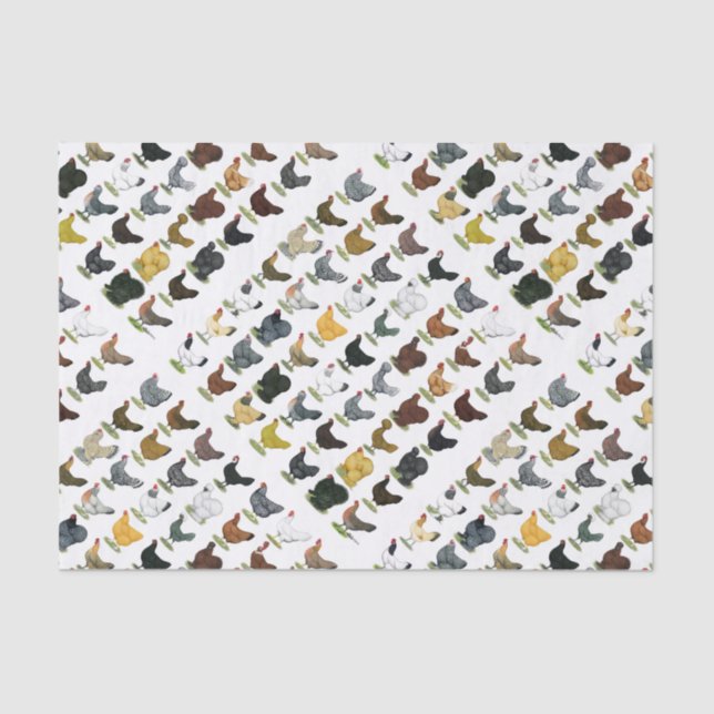 49 Huhn-Hennen Seidenpapier (Vorderseite)