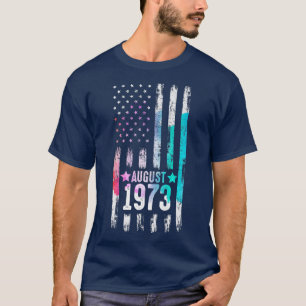49 Jahre alt, 1973 amerikanische Flagge 49. Geburt T-Shirt