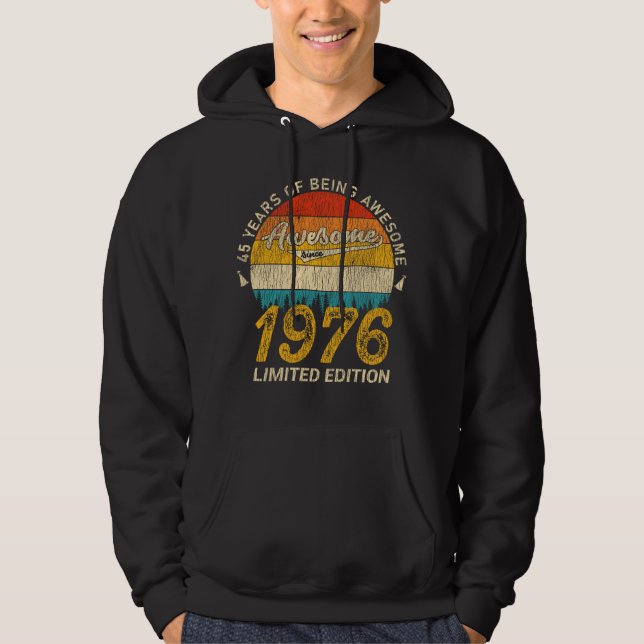 49 Jahre alt 1976 Retro Phantastisch 49. Geburtsta Hoodie (Vorderseite)