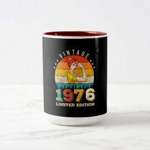 49 Jahre alt 1976 Vintage Frauen 49. Geburtstagsge Zweifarbige Tasse