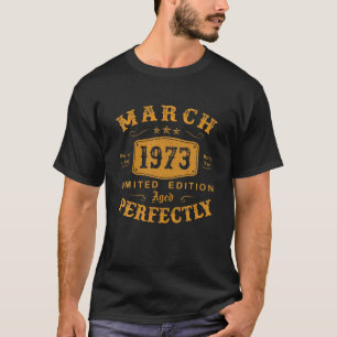 49 Jahre alt Geburtstag Geschenke Vintagen März 19 T-Shirt
