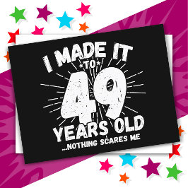 49 Jahre alt Sarcastic Meme Funny 49. Geburtstag Postkarte