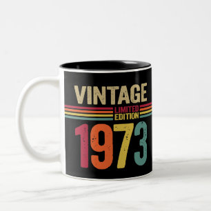 49 Jahre alte Geschenke Vintage 1973 49. Geburtsta Zweifarbige Tasse