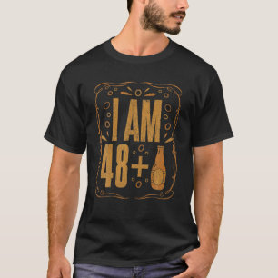 49 Jahre alte Retro-Bier trinkende Alkohol-Geburt T-Shirt